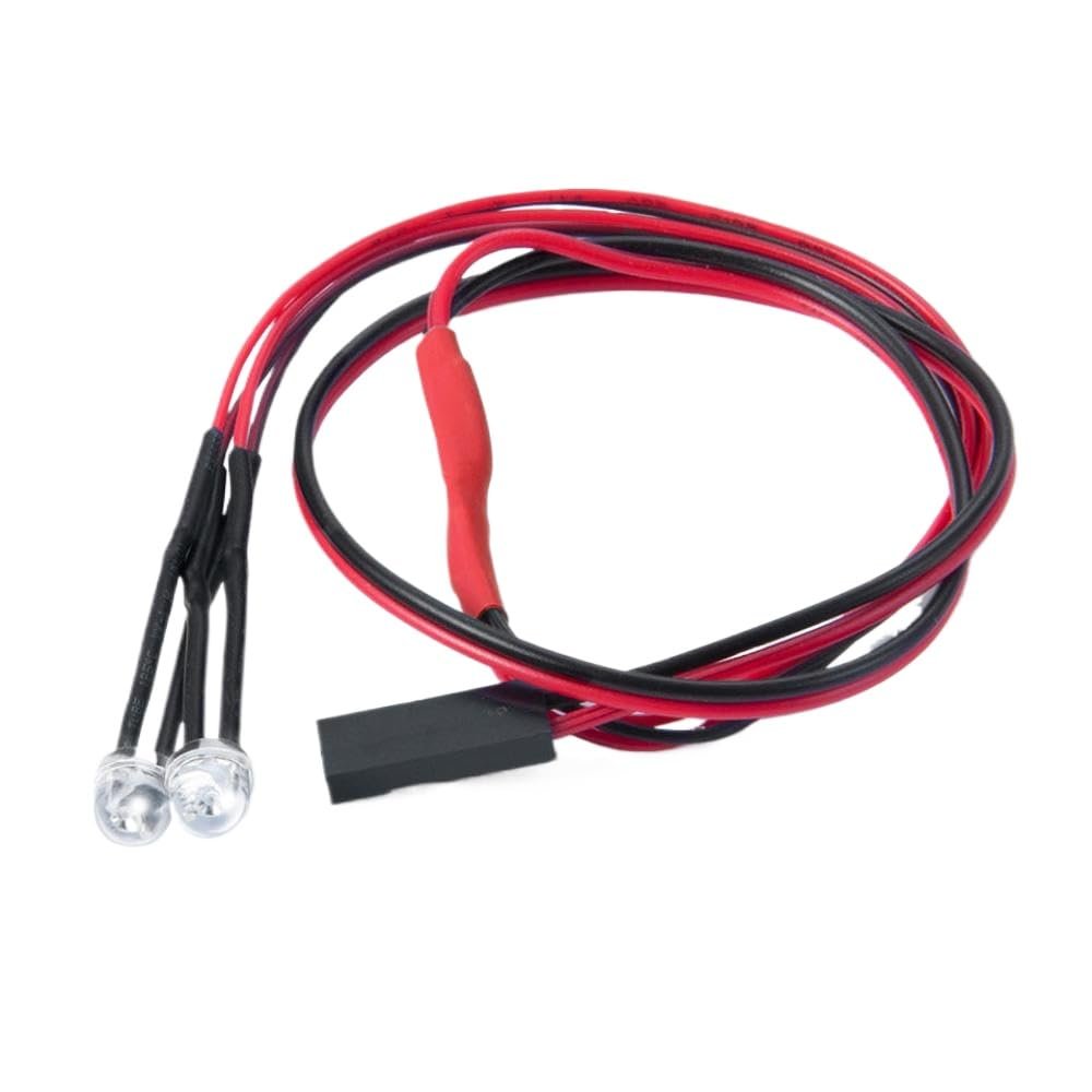 4.5mm Red White Yellow Green LED Light Spotlight Headlights Compatible with RC Car Models 1 10 Scale for Part Number 90046(Red 1Pcs)