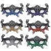6Pack Lace Masquerade Venetian Mask,Women Half Face Fox Venetian Lace Mardi Gras Mask for Halloween Carnival Prom Ball Party view 1