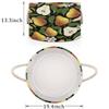 Drekrid Large Storage Baskets - Pear Blossom Nursery Round Collapsible Organizer Bin Box, Laundry Hamper for Kids Toys, Blanket, Bedroom Living Room Home Decor, Gift Basket, 19.4"x13.3" view 2