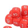 20PCS 16mm 6 Sided Number Dice Plastic Polyhedral Dice Set for Board Games Number Use and Table Activities (Red) view 2