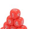 20PCS 16mm 6 Sided Number Dice Plastic Polyhedral Dice Set for Board Games Number Use and Table Activities (Red) view 3