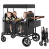 Babytronic 4 Seater Wagon Stroller for Kids,Folding Wagon Stroller with Removable Canopy, Adjustable Push/Pull Handle, Parent Organizer, 5-Point Safety Harnesses & Detachable Snack Tray view 1