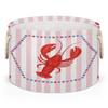 Drekrid Large Storage Baskets - Red Lobster Nursery Round Collapsible Organizer Bin Box Laundry Hamper for Kids Toys, Blanket, Bedroom Living Room Home Decor, Gift Basket, 19.4"x13.3" view 1
