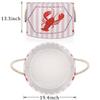 Drekrid Large Storage Baskets - Red Lobster Nursery Round Collapsible Organizer Bin Box Laundry Hamper for Kids Toys, Blanket, Bedroom Living Room Home Decor, Gift Basket, 19.4"x13.3" view 2