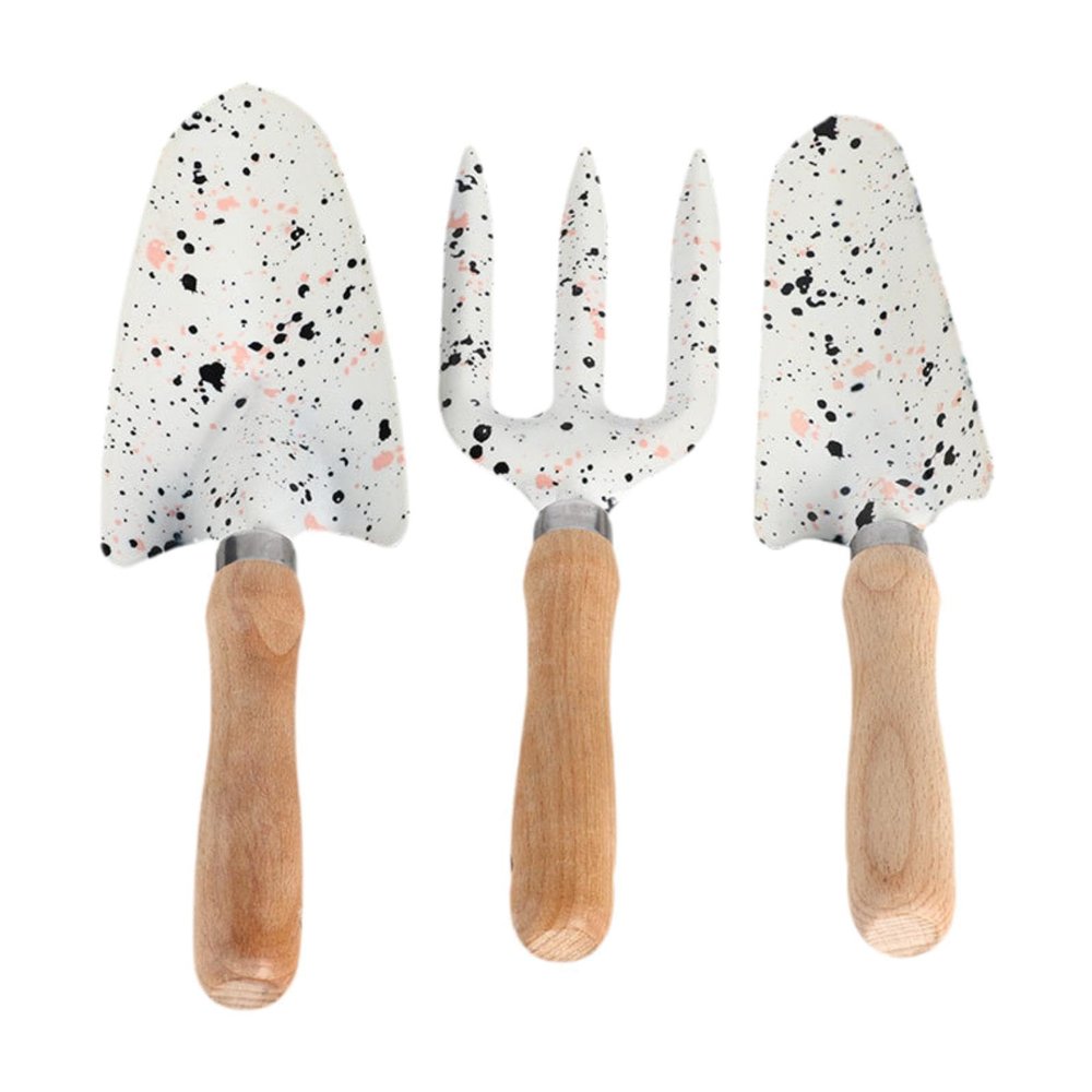 Jinhxofs Set of 3 Mini Tools for Gardening with Rake And Spade for