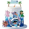 10 Pcs Happy Birthday Cake Toppers, Blue Cupcake Topper, Cute Cake Decorations Photo Booth Props, Cartoon Themed Party Supplies for Celebrating view 1