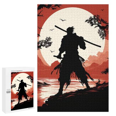 1000 PCS Woode Puzzles for Aldult, Personalized Wooden Puzzles for Family Games, Funny Samurai Jigsaw Puzzle with Box for Gift, Lightweight Puzzle Piece for Beginner