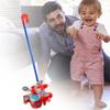 Push Along Toys Baby Pushing Airplane Toy with Long Handle Walking Toy for Toddlers Push Along Airplane, Baby Walking, Pull, Flying Toys view 2