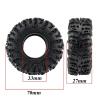 Rc Upgrades Spare For TRX4M For SCX24 1/18 1/24 70 * 27mm Mud For Terrain Rubber Tyres 1.3" Beadlock Wheel Rims Tires Set RC Crawler Car Parts(A-Silver) view 2