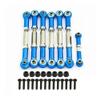 COMODO 7PCS Upgraded Metal Pull Rod Set for 1/10 Scale 2WD RC Crawler Suspension Steering Linkage Replacement(Blue) view 1