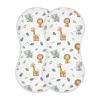 Zwlttyd Tropical Animals Muslin Burp Cloths for Baby Boys Girls 22" x 11" 4 Layer 100% Cotton Soft Absorbent Burping Cloths 4 Pack Burp Towels for Baby Drool and Messes view 1
