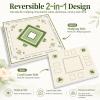 Gedgan Floating Mahjong Table for Pool, 31.5'' Double-Sided EVA Floating Game Table, Waterproof Pale Green Mahjong Table with Cup Holders for Mahjong, Cards, Poker & Dominoes(EVA-Pale Green-2) view 3