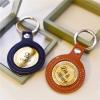 6pcs Leather Coin Holder Keychain Double Side Display Case For Medallion Recovery Chip Challenge(Pink) view 4