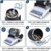 Acivirdde Electric Rock Tumbler Kit with Timer, Professional Gem Polishing Machine, Includes Detachable Grinder and Grits Accessories view 3