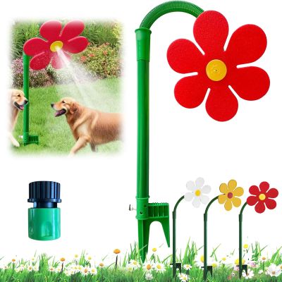 Crazy Daisy Sprinkler, Crazy Daisy Sprinkler Dog, Dancing Flower Water Sprinklers Funny 360 Rotating Sun Flower Dancing Daisy Lawn Sprinkler for Yard Watering Dogs Kids Playing