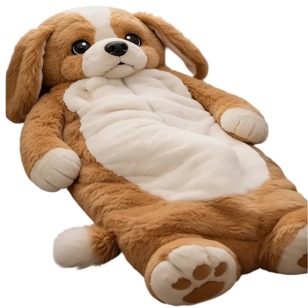 Giant Fluffy Cat Sleeping Bag for Adults - Soft Plush Cat Shaped Sleeping Bag for Human, Cozy & Warm Envelope Style Blanket Animal Shaped Sleep Bags for Home Camping Travel J