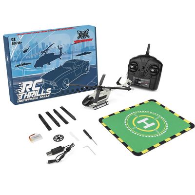 Mechryptic RC Helicopter for Adults, WL-K160 EC-145 160-Class 2.4G 4CH 4-Propeller Flybarless Scale RC Aircraft with Altitude Hold | Adjustable Left/Right-Hand Throttle, Gift for Beginners (RTF)