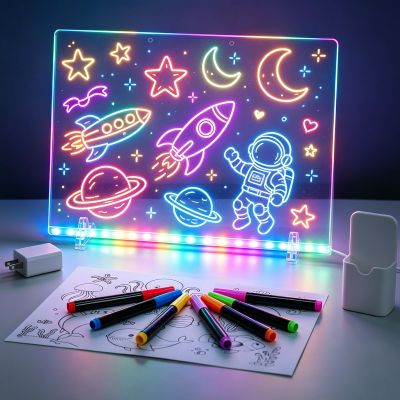 16 Inch LED Light Up Drawing Board, Doodle Writing Tablet Gift for Boys Girls 3-11 Years