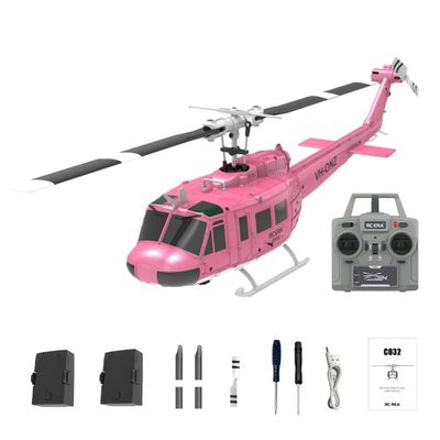 FORCEMO C032 1/48 UH-1 Hueyy 2.4G 6CH Flybarless RC Helicopter, 6-Axis Gyro Stabilized Stunt Remote Control Helicopter Aircraft with Altitude Hold Optical Flow, Enthusiasts Gift -RTF