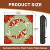 31.5" x 31.5" Mahjong Mat for Table with Carrying Bag Red White Fish Autumn Maple Leaves Soft Green Non-Slip Noise-Reducing Game Mat Mahjong Accessories for Poker Dominoes Board Games view 2