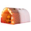 Costzon Kids Play Tent, Cozy Indoor Toddler Playhouse w/String Lights, Flags, Net Curtains, Glow in The Dark, Large Foldable Twin Bed Tent for Boys Girls Aged 3+, Reading Canopy for Kids Room (Pink) view 1