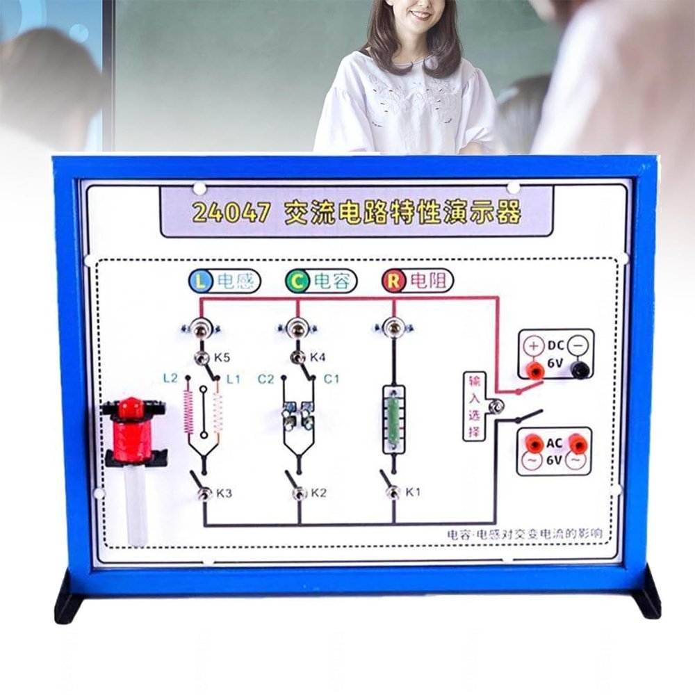 AC Circuit Characteristics Demonstrator, Physics Electricity Experiment Kit for Inductor & Capacitor Effects on Alternating Current, Visual Lab Teaching Aid for School & STEM Education