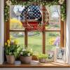 250 Years Anniversary Eagle Wind Spinner for Garden Yard 3D Stainless Steel Hanging Wind Spinners, Patriotic Star Stripe Flag Spinners Outdoor Metal Decor for Lawn Patio Home view 3