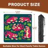 31.5" x 31.5" Mahjong Mat for Table with Carrying Bag Vibrant Tropical Tiger Bold Pink Stripes Green Leaves Non-Slip Noise-Reducing Game Mat Mahjong Accessories for Poker Dominoes Board Games view 2