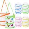 Sherr 6 Pack Butterfly Habitat Cage, 9"x11" Pop-up Mesh Butterfly Net Terrarium, Reusable Caterpillar Raising Kit, Portable Bug Catcher Enclosure for Transporting and Raising Critter (5 Mixed) view 1