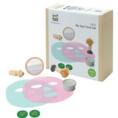 PlanToys Wooden My Spa Time Playset Montessori Pretend Kids Self Care Kit