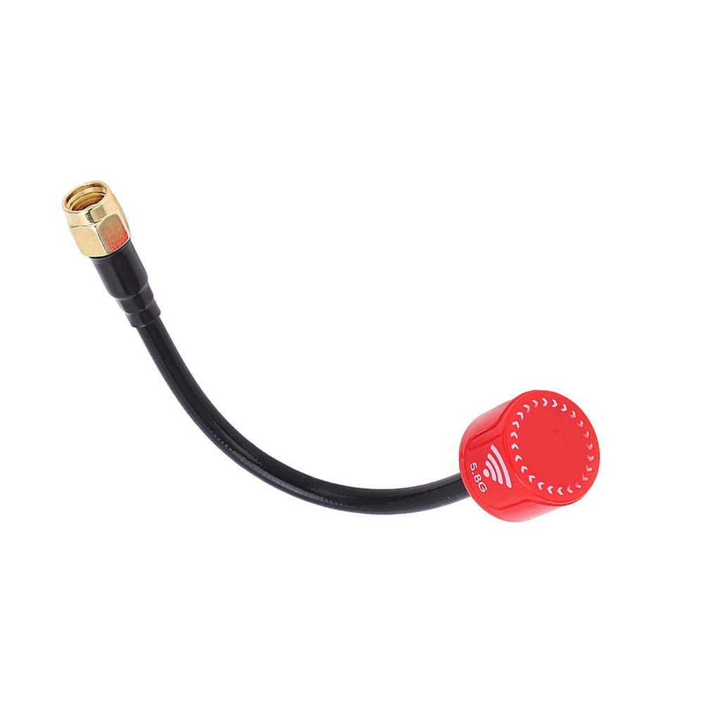 RiToEasysports FPV Antenna, 5.8GHz RHCP RPSMA Internal Hole 2.5Dbi Gain 125mm Semi Cable Dual Jacket, with High Strength Impact Resistance, for RC Drone Quadcopter (red)