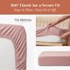 Ababy Custom Size Baby Fitted Sheet Bamboo Jersey Crib, Bassinet, Cradle & Toddler Mattress Ultra Soft Stretch Fabric, Cooling, Breathable, Machine Washable (Blush Pink) view 3