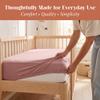 Ababy Custom Size Baby Fitted Sheet Bamboo Jersey Crib, Bassinet, Cradle & Toddler Mattress Ultra Soft Stretch Fabric, Cooling, Breathable, Machine Washable (Blush Pink) view 4