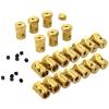 4PCS 5mm Brass Hex Hub Adapter Shaft Coupling D Shaft to Hex Connector for RC Car Wheels Motor Drive Transmission Coupler view 1