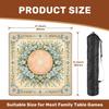 31.5" x 31.5" Mahjong Mat for Table with Carrying Bag Floral Mandala Blue Forget Me Not Flowers Soft Pastel Tones Non-Slip Noise-Reducing Game Mat Mahjong Accessories for Poker Dominoes Board Games view 2