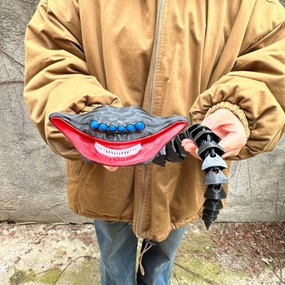 Extra-Large sea Eater Toy,sea Monster Maya 3D Printed Flexible Articulated Fidget Toy Sea Eater Creature Collectible, sea Eater Monster Toy Desk Toy & Unique Gift for Ocean Lovers (M-Black52cm)