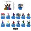 13PCS Cake Toppers, Cupcake Toppers Happy Birthday Cake Topper Set Party Supplies Party Decorations. (Decor 9) view 2