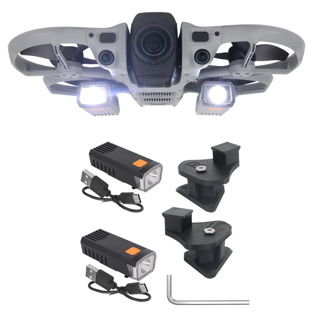 Avata 360 Night Flight Light Drone Searchlight, for DJI AVATA 360 Rechargeable LED Navigation illumination Lights High Brightness Spotlight with Charging Cable