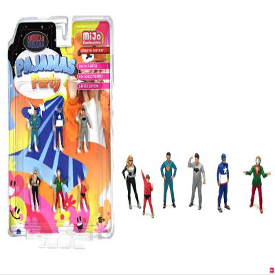American Diorama Pajamas Party 6 Pieces Diecast Metal Figure Set Limited Edition for 1/64 Scale Models AD-2436MJ