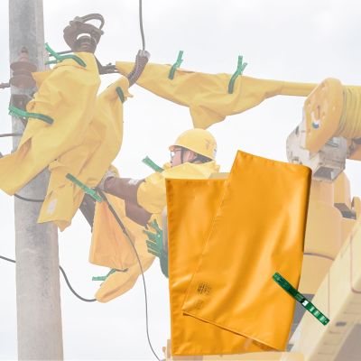 Flexible Electrical Insulation Blanket, 0.4kv 10kv Insulating Safety Mat for Parcel Damaged Wiring/Live Wire, Power Maintenance Covering Sheet(0.4kv-15.7x15.7"/40x50cm)