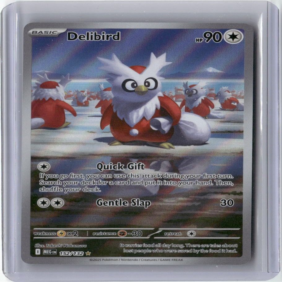 2025 PKM ME01: Mega Evolution Delibird 152/132 Holo TCG Trading Card Game Card