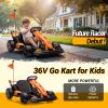 36V Kids Electric Go Kart, Licensed McLaren F1 Drift Kart with Dual 250W Motors, High-Low Speed Button, CVT Speed Mode, Adjustable Seat, Anti-Skid Tires & LED Lights for Ages 6-12 view 3