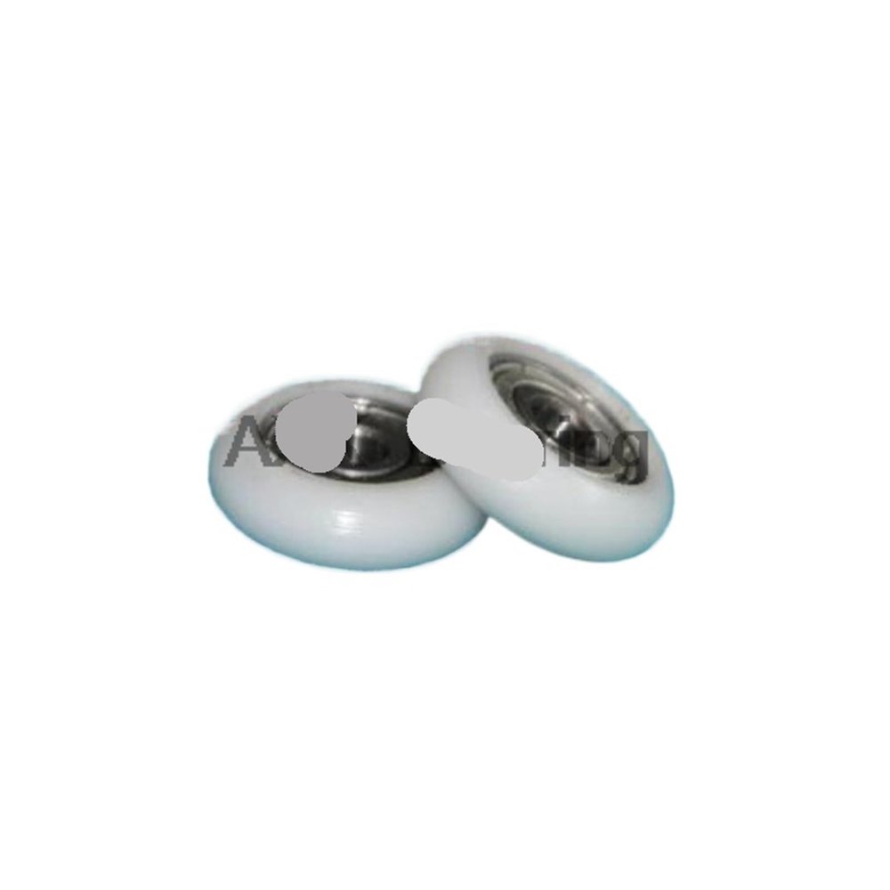 10pcs 5 * 22 * 7mm Convex Wheel POM 625 Bearing Wrapped Rubber Bearing Pulley Nylon POM Injection Plastic Belt Wheel