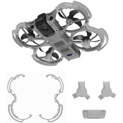 3 in 1 Anti-Collision Protection Accessories Kit for DJI Avata 360, Propeller Guard Protector + Gimbal Extension Base + Landing Gear for DJI Avata 360 Drone Accessories (Gray)