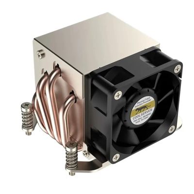 AM4-R64 Cooler 200W for AM5 2U Radiator AM4 AM5 Heat Sink 4 Heat Pipe 90mm*54mm Mounting Pitch