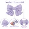 choicbaby 20 Pcs Bow Hair Clips 2.8 "Baby Bow Clips Floral Print Linen Blend Bowknot Barrettes Soft Fully Lined Hair Clips Hair Accessories for Babies Toddlers Infant Kids view 3