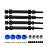 RC Vehicles Parts for Slash for Rustler for Stampede for VXL 4X4 4WD 1/10 rc Car 2/4Pcs Front and Rear Drive Shaft Spline CVD 110-150MM Upgrade Parts(Black,1 Set (4pcs)) view 1