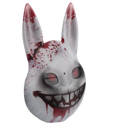 BESPORTBLE Bloody Bunny Horror Mask Scary Rabbit Face Costume Accessory for Halloween Party Haunted House Decoration Role Play