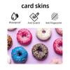 Donut Credit Card Stickers 4 Pack, Waterproof Anti Scratch Slim Fit Card Skins for Debit Card, Bubble Free No Residue Card Covers for Women Girls Teens, Fun Gift view 2