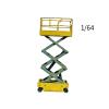 TWTCZOZ Miniature Garage /64 Lifter Model DIY Workshop Scene Accessories Scissor Lift High Work Platform Simulation Diorama Auto Repair Tool Model Han, Yellow Old view 3
